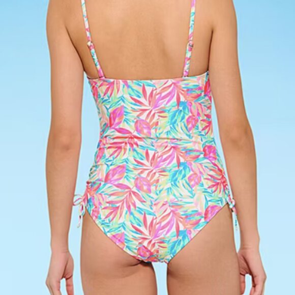 Decree Monokini One Piece Womens Size XS Junior Floral Print Removable Straps - Picture 5 of 7